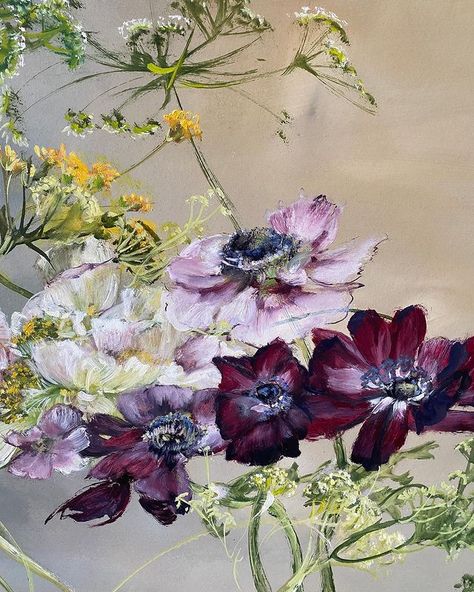 Flora Roberts, Clare Basler, Clair Basler, Claire Basler, Painters Studio, Design Pattern Art, Abstract Flower Art, Botanical Painting, Flower Art Painting