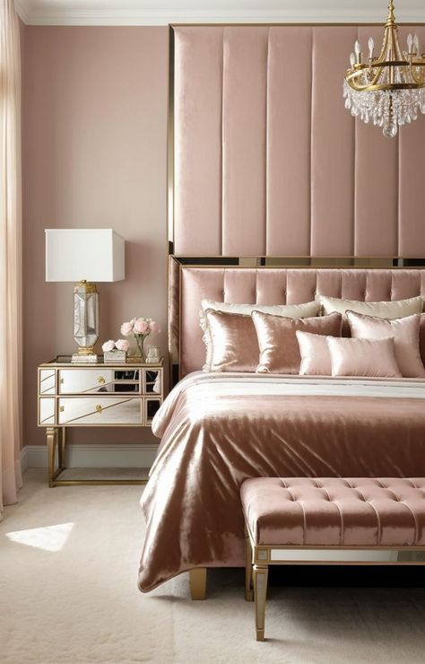 Blush pink bedroom