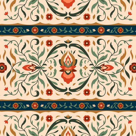 Persian Carpet Pattern, Print Design Trends, Carpet Pattern, Turkish Pattern, Patterned Carpet, Persian Carpet, Free Videos, Vector Photo, Flat Design