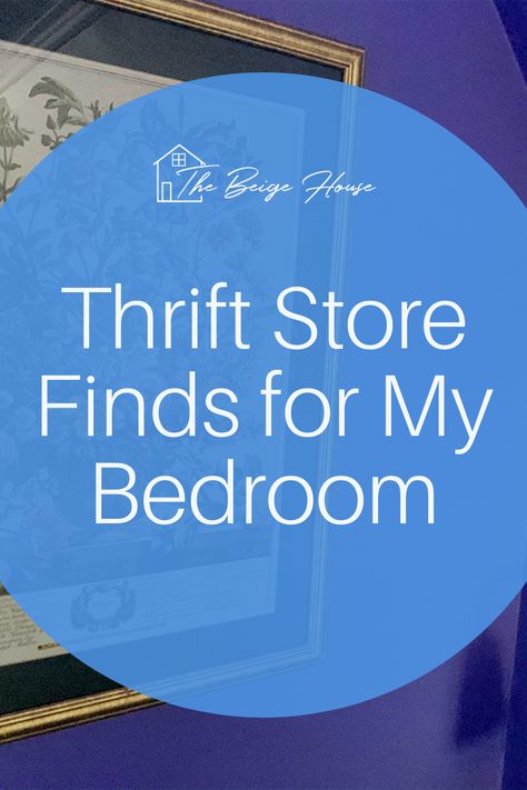 Come thrifting with me and see the things I've scored at Goodwill and other local thrift shops   what I'm still on the hunt for! #thrifting #bedroomdecor #diyhomedecor Thrifted Bedroom Decor, Ikea Wall Lamp, Ikea Micke Desk, Ikea Micke, Micke Desk, Beige House, Ikea Wall, Brighter Bedroom, Cube Table