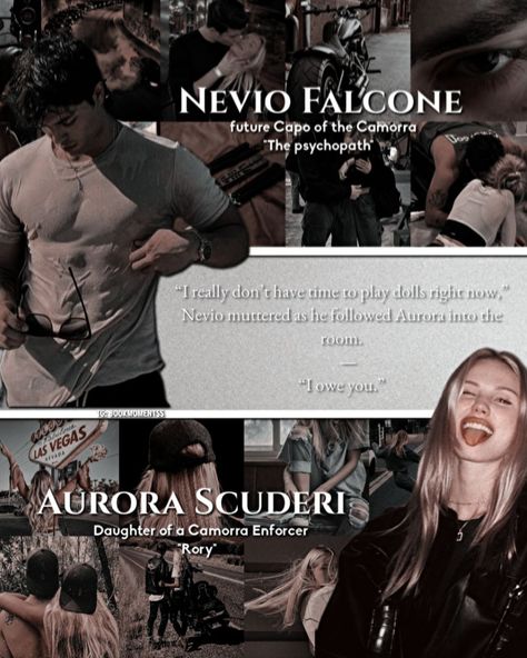 Nevio and Aurora Nevio Falcone Aesthetic, Nevio Aurora, Red Thorns Rina Kent, Nevio Falcone And Aurora, Cammora Chronicles, Remo Falcone, Nevio Falcone, Collage Books, Aesthetic Wattpad