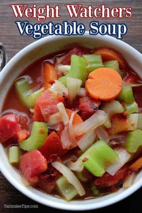 Weight Watchers Vegetable Soup Recipe is so easy to make and tastes delicious! Zero Points! This can easily be adapted to the crockpot #weightwatchers #WW #soup #recipe #vegetable #resolutions #healthy Ww Vegetable Soup, Minestrone Soup Recipe Easy, Weight Watchers Vegetable Soup, Weight Watcher Vegetable Soup, Weight Watchers Simple Start, Veggie Soups, Spring Soup, Vegetable Soup Recipe, Minestrone Soup Recipe