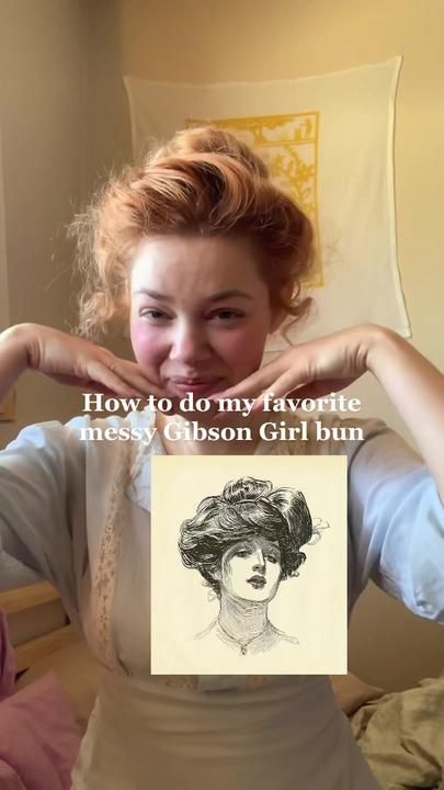 Gibson Girl Hair Tutorial, 1900s Hairstyles, Gibson Girl Hair, Girls Updo, Historical Hairstyles, Cinderella Hair, Edwardian Hairstyles, Vintage Hairstyles Tutorial, Curl Tutorial