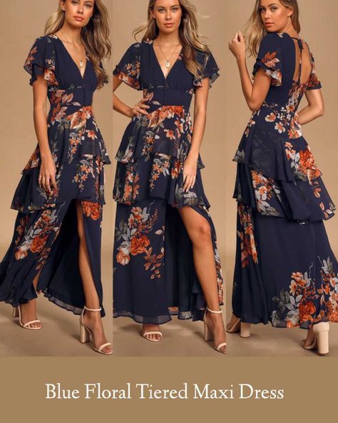 Lulus dress, summer wedding dress, autumn wedding Persephone Wedding, Maxi Dress Wedding Guest, 파티 드레스, Fall Wedding Guest Dress, Navy Floral Dress, Guest Attire, Wedding Attire Guest, Maxi Dress Wedding, Looks Black