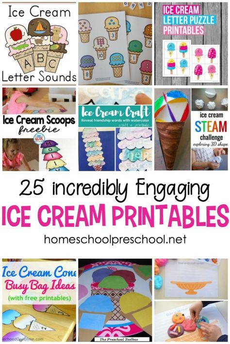 I scream! You scream! We all scream for ice cream printables! Add a cool twist to your summer homeschool preschool plans with ice cream activities for math, literacy, and more. #homeschoolprek #homeschooling #preschool #prek #prekathome #preschoolathome #icecreamprintables #icecream #iisforicecream   https://homeschoolpreschool.net/ice-cream-printables/ Ice Cream Activities, Free Educational Printables, Ice Cream Crafts, Summer Homeschool, Homeschooling Preschool, Preschool Planning, Homeschool Freebies, Free Preschool Printables, Ice Cream Theme