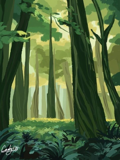 Concept Art Forest, Forest Concept Art, Environmental Concept Art, Scenery Reference, Draw Background, Environment Illustration, 숲 사진, Background Reference, Green Illustration