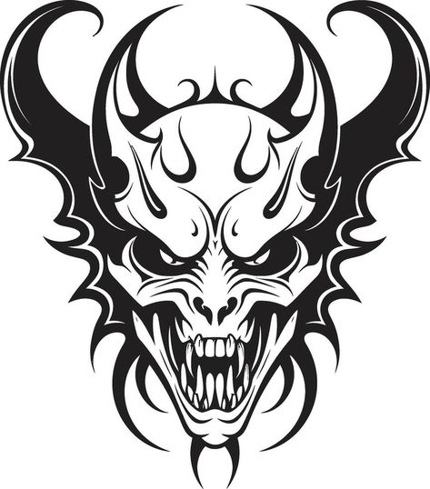 Infernal Evil Devilhead Symbol in Black Malignant Marking Devilhead Tattoo in Black ic Style Enigma Tattoo, Vampire Portrait, Owl Wisdom, Bright White Background, Vector Game, Light Icon, Vector Sketch, Black Kitten, Symbolic Tattoos