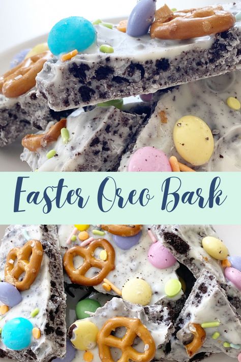 Easter Oreo, Easter Bark, Cupcakes Oreo, Oreo Bark, White Chocolate Oreos, Oreo Fluff, Oreo Cookie Recipes, White Chocolate Bark, Dessert Oreo