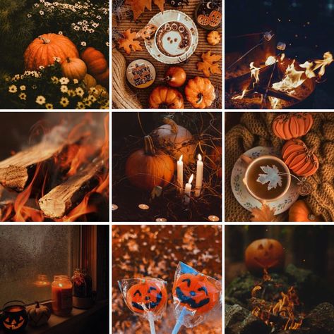 Pumpkin Bonfire, Bath and Body Works, moodboards, aesthetics, my edits Fall Moodboard Aesthetic, Fall Mood Board Aesthetic, Halloween Character Ideas, Halloween Mood Board, Yaelokre Oc, Pretty Moodboards, Halloween Moodboard, October Moodboard, Pumpkin Story