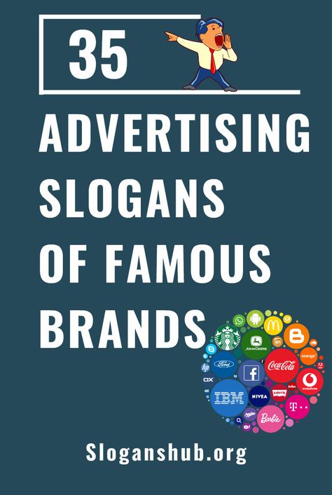 List of Advertising Slogans of famous Brands. Advertising your brand to a high level depends on a few important factors and one of which is the slogan/tagline you choose.  The most popular companies in the world have advertising slogans that are well known and instantly recognizable.  Let’s take a look at the top 50 and how they make an impact. Is your favorite on the list? #slogans #taglines #advertising #advertisingslogans Quality Slogan Poster, Quality Slogan, Best Slogans, Famous Advertisements, Slogan About Natural Calamities, Brand Taglines, Product Slogans, Slogan About Calamities, Gym Slogans