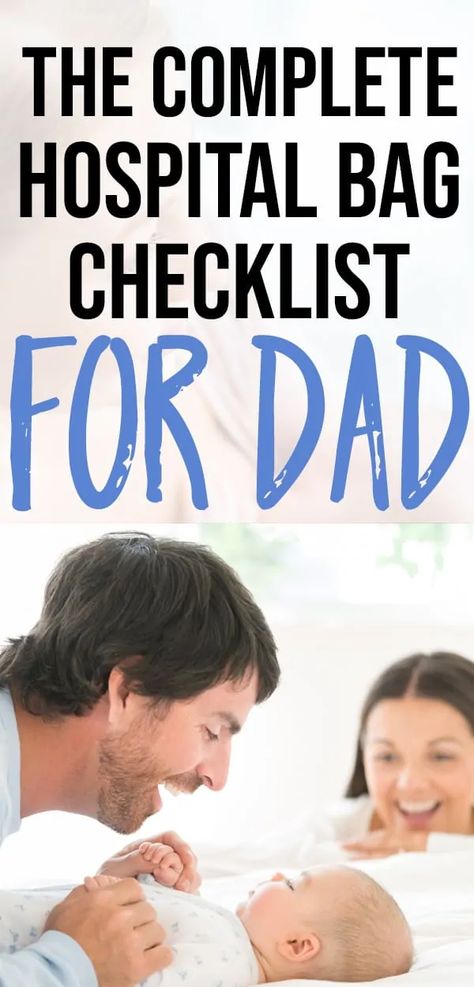 hospital bag checklist for dad - baby prep for dad - what dad needs to have ready when mom goes into labor! Dad Hospital Bag, Hospital Survival Kit, Hospital Bag List, Delivery Hospital Bag, Delivery Hospital, Hospital Bag Essentials, Bag Checklist, Hospital Bag Checklist, Pregnancy Information