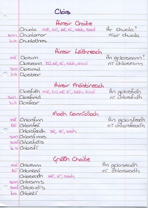 Irish Verbs, Irish Notes, Learn Irish, Irish Gaelic Language, Language Aesthetic, Learning Irish, Gaelic Language, Leaving Cert, Word Reading