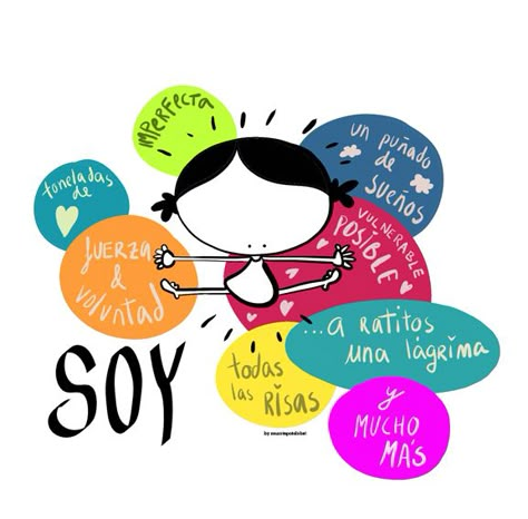 Y también soy… Todas las risas. Fuerza y voluntad.  Toneladas de corazón. Un puñado de sueños. Y soy imperfecta (vaya si lo soy). Y vulnerable, y posible. A ratitos una lágrima. Y a veces soy un poco menos. Y también soy mucho más. Eeeeegunon mundo!! ¡¡¡Compártelo!!! Child Psychology, Good Day Quotes, Inspirational Phrases, Sweet Quotes, Just Be You, Instagram And Snapchat, Spanish Quotes, Happy Thoughts, Happy Life