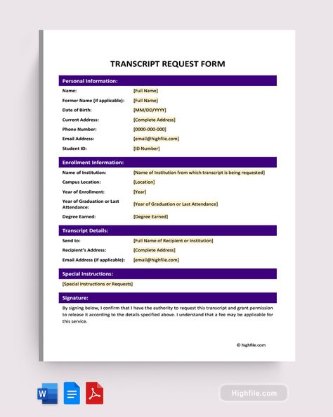 Transcript Request Form Applying For College, The Process, Phone Numbers, How To Apply, Education, Quick Saves