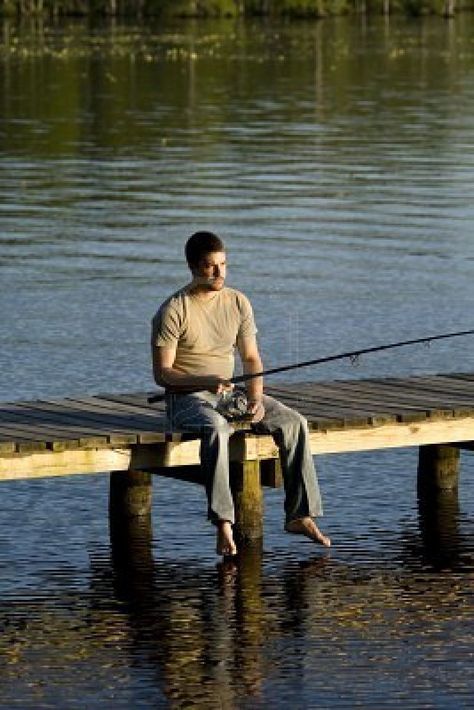 Fishing Reference, Baekhyun Moon Lovers, Man Fishing, Fishing Hole, Fish Pose, Funny Fishing Shirts, Sun Setting, Fish Drawings, Man Sitting