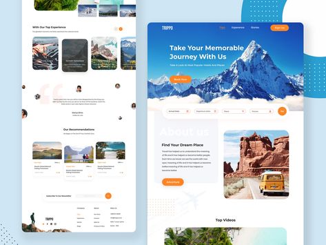 Hello Guys!  Here is a Travel agency landing page. I try to make visually better with typography, color also playing with shapes.  I hope you like it. Don't forget to show me some ❤ by pressing (L)... Agency Landing Page Design, Travel Agency Website, Agency Landing Page, Travel Website Design, Typography Color, Design Sites, Agency Website Design, Good Advertisements, Online Travel Agency