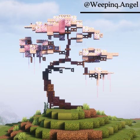 A Cherry tree built for @mrrizgarmc 's community plot on the Bakery! Hope you enjoy <3 Built on: bakery.dedimc.io #minecraft… | Instagram Cute Tree Minecraft, Cherry Trees Minecraft, Minecraft Custom Flowers, Minecraft Tree Portal, Bonsai Tree Minecraft, Minecraft Custom Cherry Tree, Minecraft Enchanted Forest Ideas, Tree Design Minecraft, Cherry Tree Minecraft