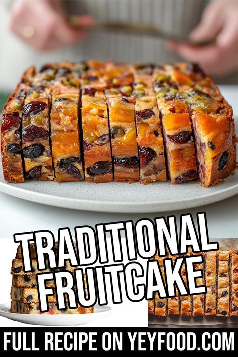 Traditional Fruitcake - Yeyfood.com: Recipes, cooking tips, and kitchen hacks for home cooks of all levels Traditional Fruit Cake Recipe, Best Fruitcake, Hacks For Home, German Food Authentic, Fruit Cake Cookies, Velvet Cake Recipes, Dried Fruit Mix, Fruit Cake Christmas, Fruit Cakes