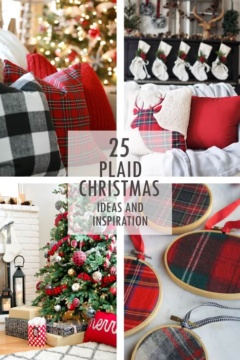 Nothing creates quite the same cozy atmosphere as a Perfectly Plaid Christmas.  Enjoy these 25 inspiring Plaid Christmas images and sources. Scottish Christmas, Tartan Plaid Christmas, Plaid Christmas Decor, Buffalo Check Christmas, Plaid Decor, Tartan Christmas, Christmas Plaid, Buffalo Plaid Christmas, Farmhouse Christmas Decor