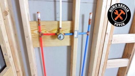 Pex Plumbing Diy, Bathtub Plumbing, Basement Diy, Complete Bathroom Remodel, Diy Toddler Bed, Delta Shower, Mobile Home Repair, Pex Plumbing, Bathroom Repair