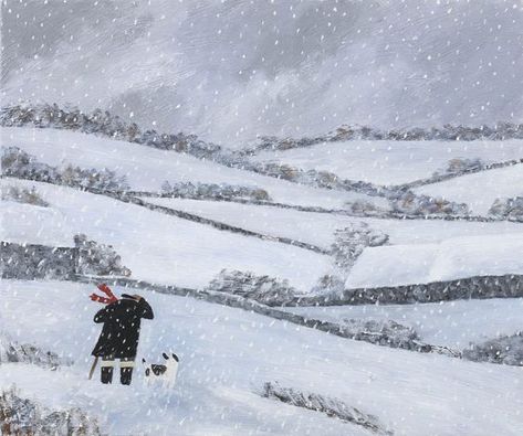 Gary Bunt Gary Bunt, Snow Paintings, Painting Snow, Winter Illustration, Dog Walks, Art Winter, Nature Artwork, Winter Painting, 캐릭터 드로잉