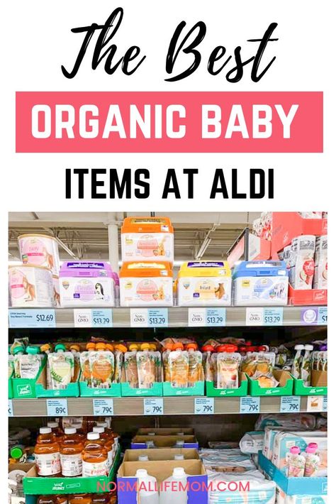 In addition to some amazing organic products that Aldi offers, they also offer some organic baby food and baby products for MUCH cheaper than you would find in a traditional supermarket. #aldi #organicbabyfood #organicshopping #savingmoney #aldifinds #babyproducts Newborn Stuff, Toddler Dinner, Baby Shopping Cart, Baby Car Mirror, Toddler Stuff, Organic Baby Food, Toddler Food, Homemade Baby Food, Kids Food