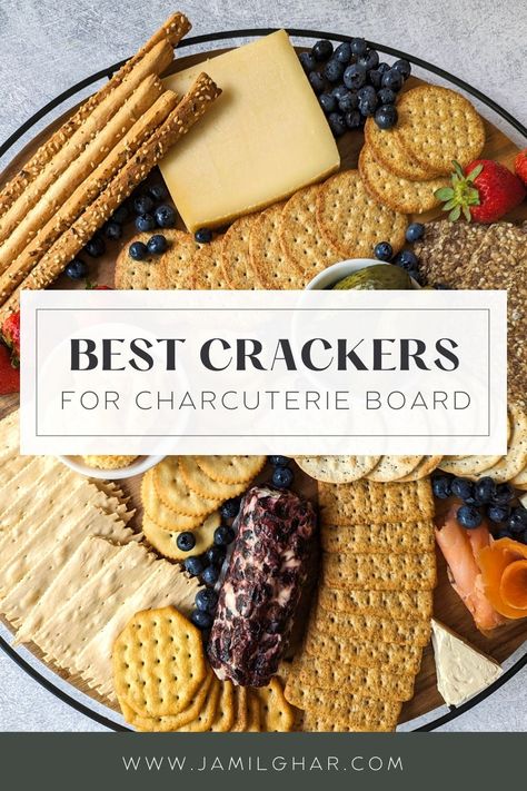 Best Crackers for Charcuterie Board 11 Cheese And Cracker Board Ideas, Crackers For Charcuterie Board, Cheese And Cracker Platter, Cheese Board Easy, Cheese And Cracker Tray, Meat And Cheese Tray, Charcuterie Board Meats, Butter Crackers, Charcuterie Inspiration