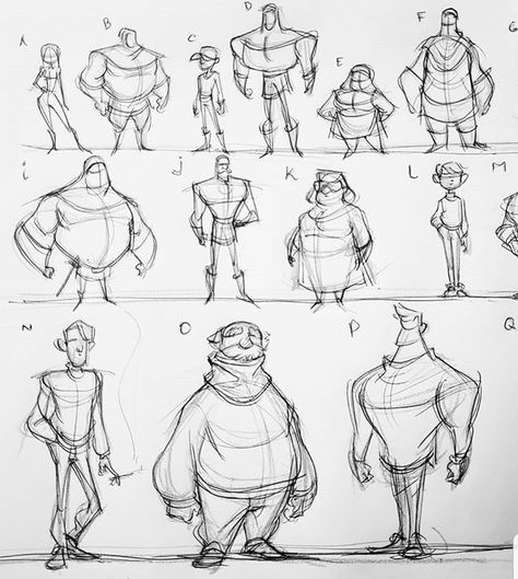 Character Design Tips, Cartoon Body, Character Design Cartoon, Animation Sketches, Character Design Sketches, Cartoon Sketches, 캐릭터 드로잉, Character Sketches, Concept Art Character