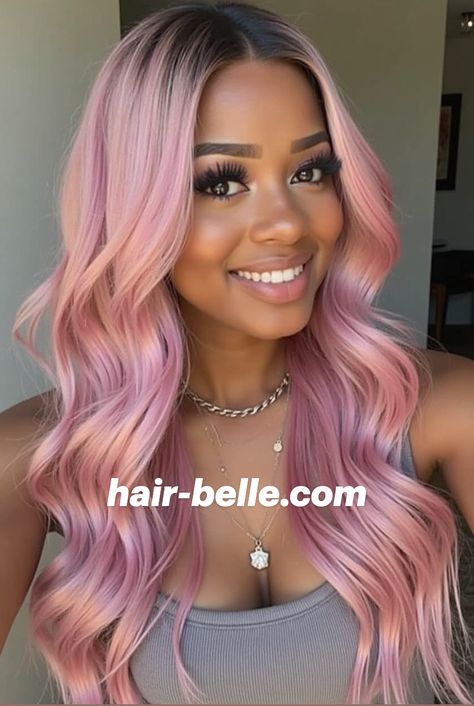 Pink hair isn’t just a trend—it’s a statement! Find out how to make it yours. Pink Hair On Brown Skin, Bubblegum Pink Hair, Professional Hair Dye, Hair Dye Brands, Dyed Hair Care, Hair For Dark Skin, Diy Hair Dye, Wacky Hair Day, Pink Hair Dye