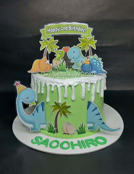 Topper Dinosaurus, Dinosaur Cake Design, Dinosaur Cakes, Batman Cake Topper, Cake Pic, Dinosaur Cake Topper, Baptism Banner, Baby Shower Decorations Neutral, Royal Cakes