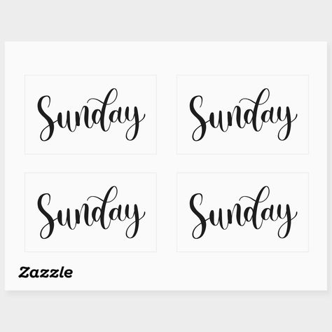 Sunday was hand calligraphed by me and you can get it as a sticker on Zazzle: https://www.zazzle.com/sunday_calligraphy_lettering_sticker-256237493187490986 #sunday #7daysaweek #label #simple #minimalist #aethetic #scrapbook #calligraphy Scrapbook Calligraphy, Sunday Calligraphy, Calligraphy Stickers, For Journal, Calligraphy Lettering, Journal Scrapbook, Get It, Calligraphy, Stars