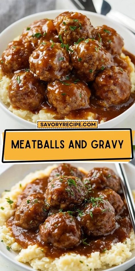 Craving a hearty dish that warms the soul? This Meatballs and Gravy Recipe transforms simple ground beef into a comforting meal your family will love. Perfect for weeknight dinners, it’s a must-try! Save this recipe for your next cooking adventure and savor the deliciousness later! Meatball Gravy Recipe, Meatballs And Gravy Recipe, Easy Meatballs, Homemade Meatballs Recipe, Meatballs And Gravy, Savory Recipe, Meatball Recipes Easy, Meatballs Easy, Beef Meatballs