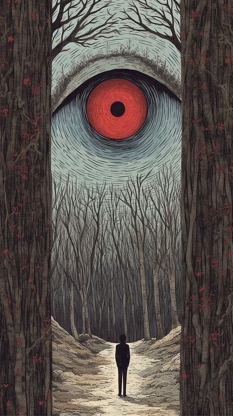 Trap Art, Arte Peculiar, 다크 판타지, Dark Art Drawings, Red Eye, Dark Art Illustrations, Arte Inspo, Cool Wallpapers Art, Scary Art