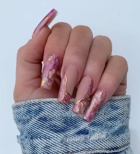 Blue Stiletto Nails, Henne Tattoo, Coffin Design, Nails Grunge, Romantic Nails, Edgy Nails, Nails Design With Rhinestones, Grunge Nails, French Acrylic Nails