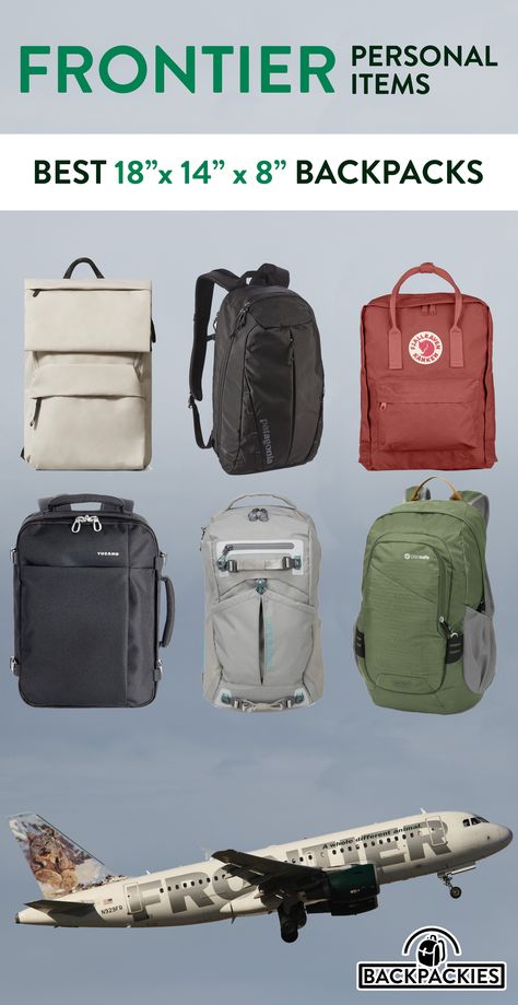 Find the best personal item backpack for Frontier, Sprit, United Airlines and more with our air travel backpack buying guide!  https://backpackies.com/blog/best-personal-item-backpacks Best Carry On Backpack, Travel Backpack Carry On, Best Travel Luggage, Minimalist Packing, Best Travel Backpack, Backpacks Travel, Airline Travel, Airplane Travel, Packing List For Travel