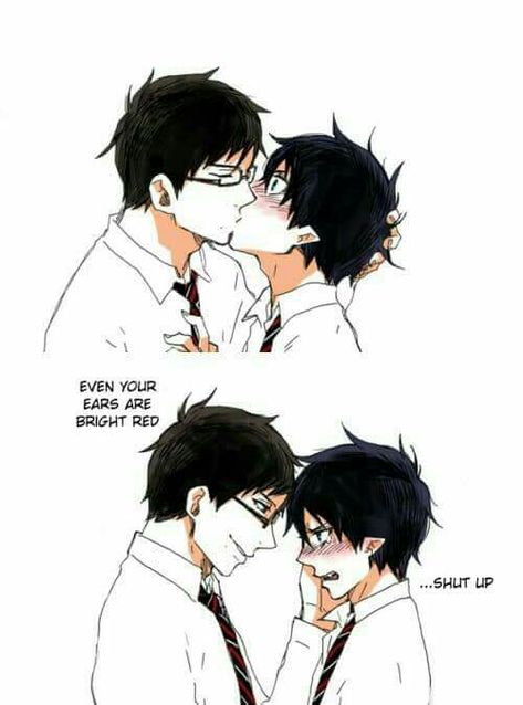 Rin X Yukio, Blue Exorcist Yukio, Blue Ex, Yukio Okumura, Blue Exorcist Rin, Blue Exorcist Anime, Exorcist Anime, Rin Okumura, Gay Comics