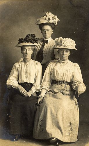 Three serious Edwardian ladies in Blackpool Set Theory, Studio Portrait, Blackpool, Large Picture Frames, Edwardian Era, Edwardian Fashion, Wonderful Images, Picture Library, Studio Portraits