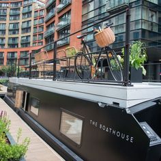 Canal Barge, Boat House Interior, Houseboat Living, Floating Hotel, Lakefront Living, The Boathouse, Lakefront Property, Boat Interior, Canal Boat