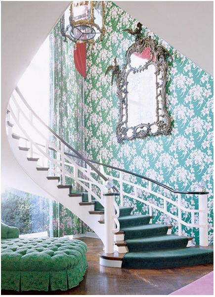 INSPIRATION FOR A NEW YEAR - Dimples and Tangles Dorothy Draper Interiors, Kristy Rice, The Greenbrier, Dorothy Draper, Windmill Decor, Oak Trim, Wallpaper Inspiration, Craft Decorations, Wallpaper Trends