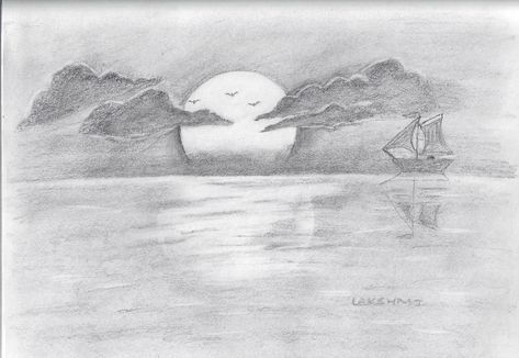 Pencil sketch Sunset Pencil Sketch, Sunrise Sketch Pencil, Zoo Drawing Sketch, Sunrise Drawing Pencil, Sunset Drawing Pencil Sketch, Sunrise Sketch, Sunset Sketch, Swing Drawing, Sunrise Drawing