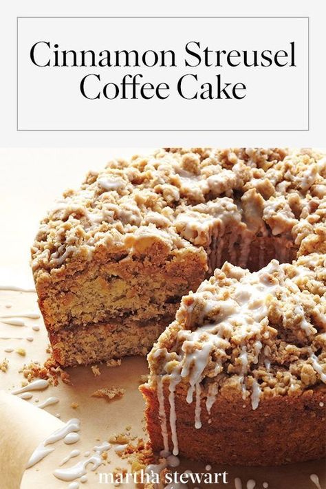 Cinnamon Streusel Coffee Cake, Coffee Cake Recipes Easy, Streusel Coffee Cake, Cinnamon Streusel, Sour Cream Coffee Cake, Coffee Cake Recipe, Cinnamon Recipes, Homemade Coffee, Delicious Coffee