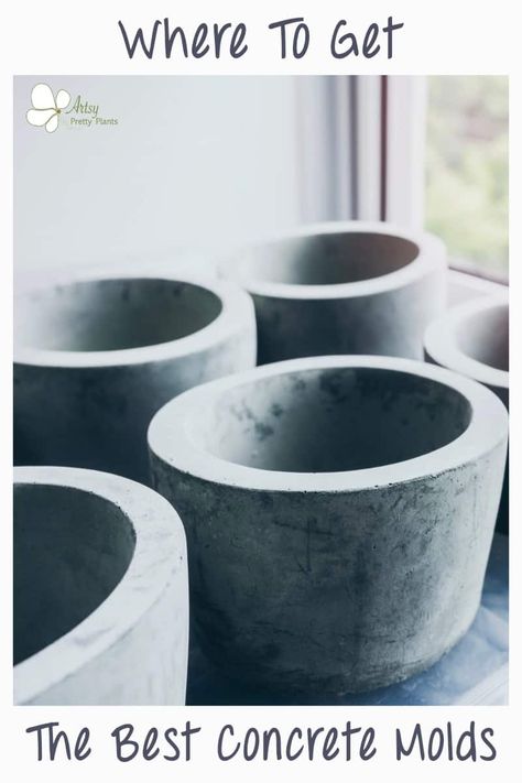 Concrete Pot Molds, Concrete Planter Molds, Concrete Molds Diy, Concrete Garden Ornaments, Cement Projects, Concrete Plant Pots, Concrete Mold, Diy Concrete Planters, Concrete Bowl