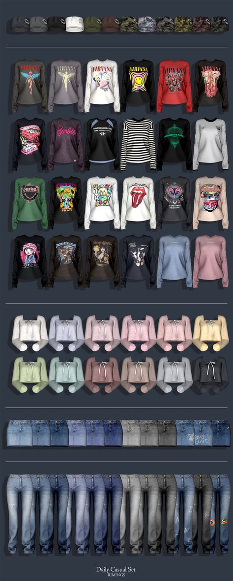 [RIMINGS] Daily Casual Set | Patreon Sims 4 Cc Patreon Alpha Clothes, Sims 4 Outfit Collection, Female Shoes Sims 4, Sims 4 Clothing Packs Cc, Sims 4 Bra And Panty Cc, Sims 4 Cc Clothes Female Cute, Sims 4 Cc Sets Hair, Sims 4 Clothes Collection Cc, Sims 4 Cc Air Force 1