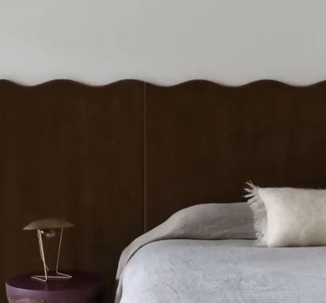 Squiggle Headboard, Wavy Headboard, Wavy Wood, Wood Headboard, Furniture Details, House Interior, Sweet Home, Nursery, Wood