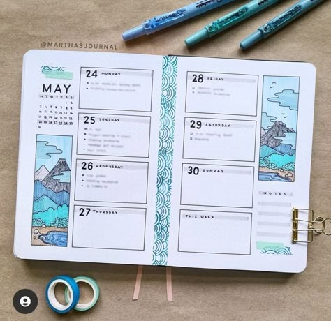 Monthly Spread Bullet Journal, Japan Drawing, Last Day Of The Month, Bullet Journal Monthly Spread, Bujo Weekly Spread, Weekly Review, Creating A Bullet Journal, Bullet Journal Ideas Templates, Bullet Journal Paper