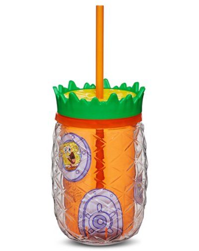 Quench your thirst with the most iconic pineapple under the sea! This pineapple shaped cup features windows SpongeBob and Gary and if the perfect accessory for any SpongeBob fan. Officially licensed Capacity: 16 oz. Material: Plastic Care: Hand wash Imported Spongebob Water Bottle, Spongebob Merchandise, Spongebob Stuff, Pineapple Cup, Girl Arm Tattoos, Spongebob Birthday Party, Spongebob Party, Pineapple Under The Sea, Spongebob Birthday