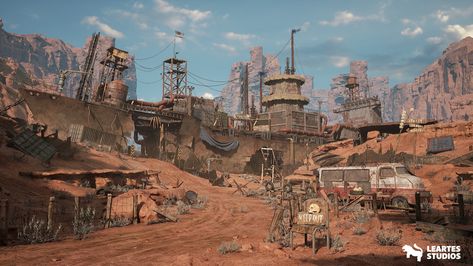 ArtStation - Wasteland Environment | UE5 Horror Mansion, Village Environment, Industry Architecture, Environment Projects, Chemistry Classroom, Egyptian Temple, Desert Environment, Industrial Factory, Discord Channels