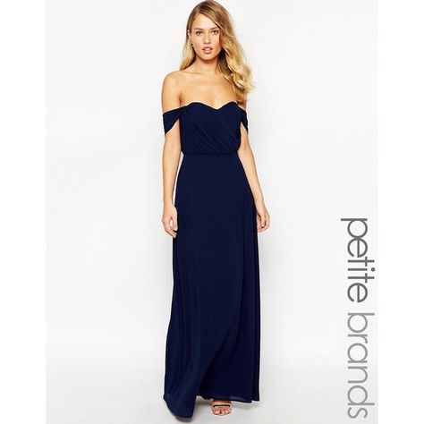 Jarlo Petite Florence Off Shoulder Maxi Dress (£63) ❤ liked on Polyvore featuring dresses, navy, petite, petite maxi dresses, navy blue chiffon dress, off the shoulder maxi dress, petite dresses and off shoulder maxi dress Summer Bridesmaids, Navy Prom Dresses, Summer Bridesmaid Dresses, The Blonde Salad, Off Shoulder Maxi Dress, Maxi Robes, Maxi Dress Evening, Chiffon Maxi Dress, Pink Maxi Dress