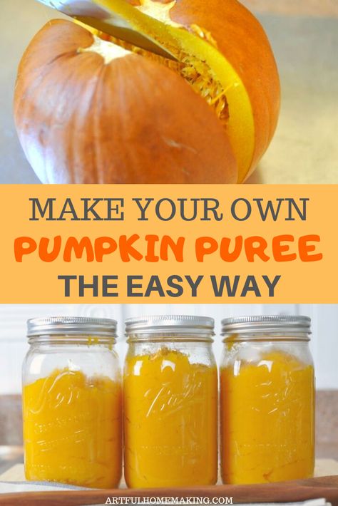 Make Pumpkin Puree, Whole Pumpkin, Pumpkin Puree Recipes, Cooking Pumpkin, Pumpkin Cake Recipes, Sugar Pumpkin, Roast Pumpkin, Baked Pumpkin, Pumpkin Cake