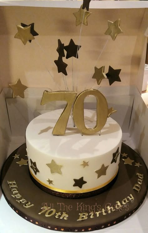 70th Birthday Cake For Men, 50th Birthday Cakes For Men, 75 Birthday Cake, Black And Gold Party Decorations, 70th Birthday Cake, 80 Birthday Cake, Dad Birthday Cakes, 60th Birthday Cakes, Adult Birthday Cakes